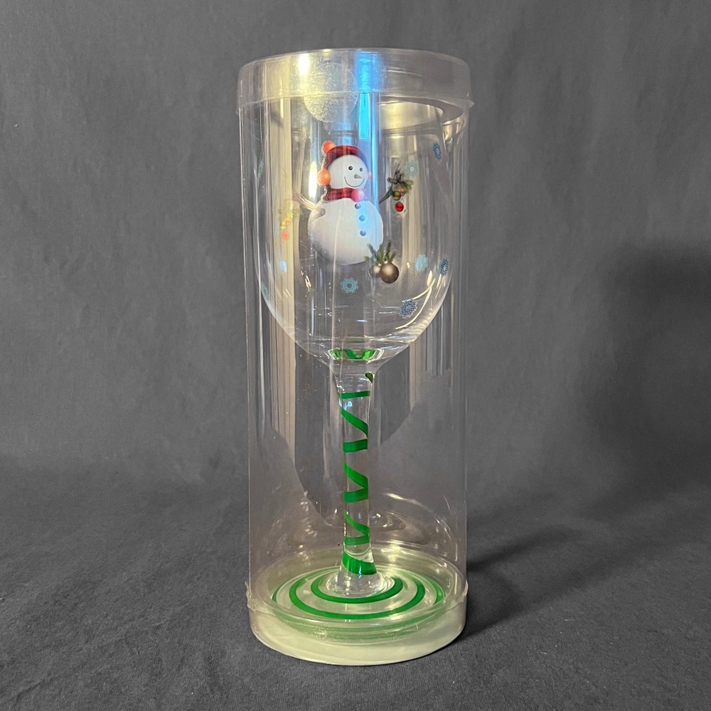 Snowman Wine Glass